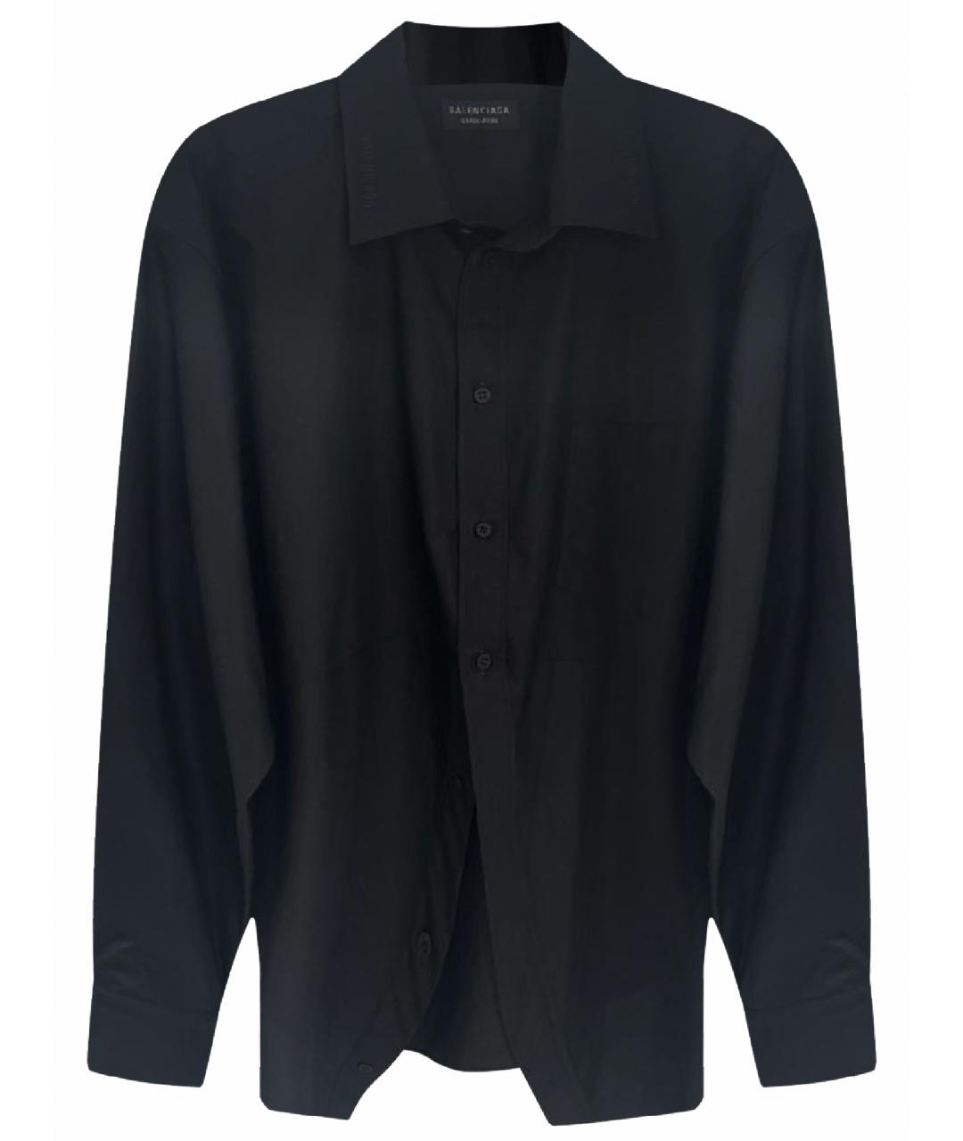 BALENCIAGA Черная хлопковая рубашка, фото 1