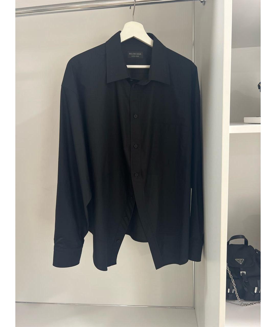 BALENCIAGA Черная хлопковая рубашка, фото 7