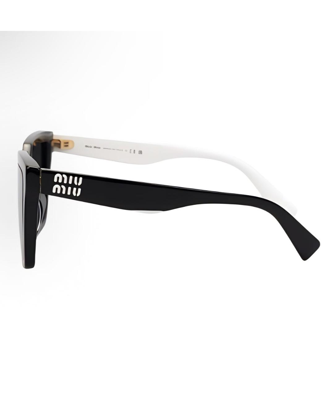 MIU MIU Черные пластиковые солнцезащитные очки, фото 4