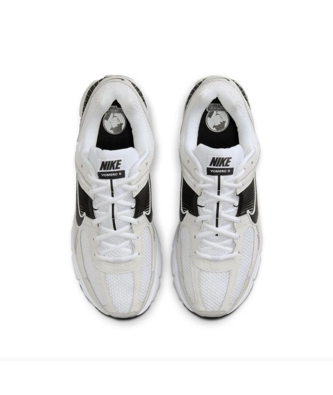 NIKE Белые текстильные низкие кроссовки / кеды, фото 3