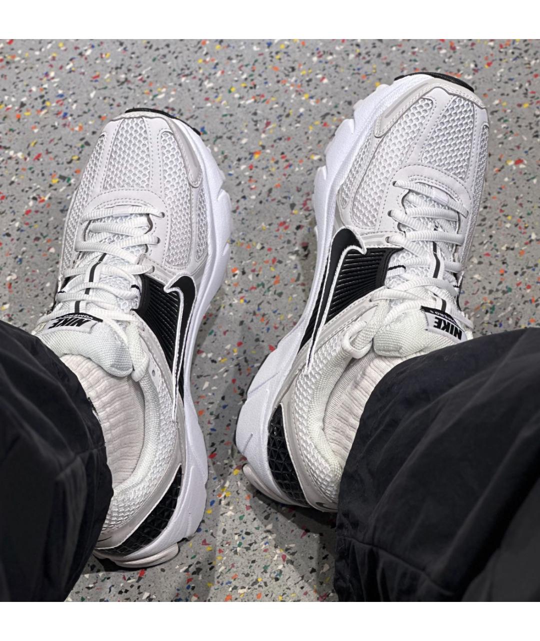 NIKE Белые текстильные низкие кроссовки / кеды, фото 5