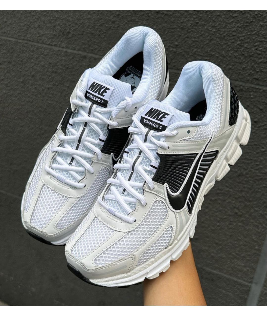 NIKE Белые текстильные низкие кроссовки / кеды, фото 7