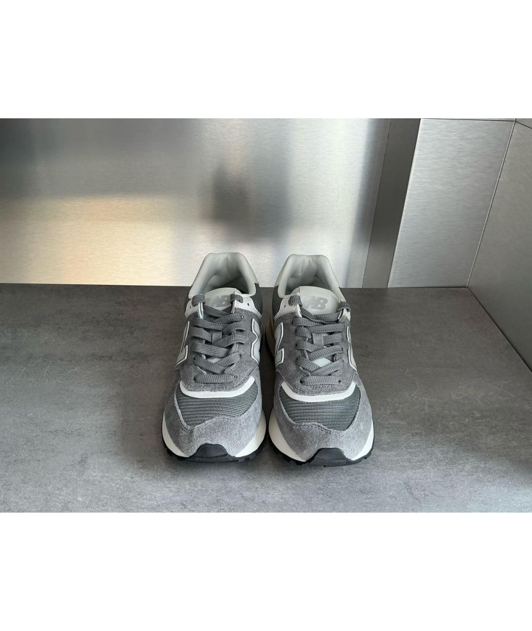 NEW BALANCE Серые замшевые кроссовки, фото 2