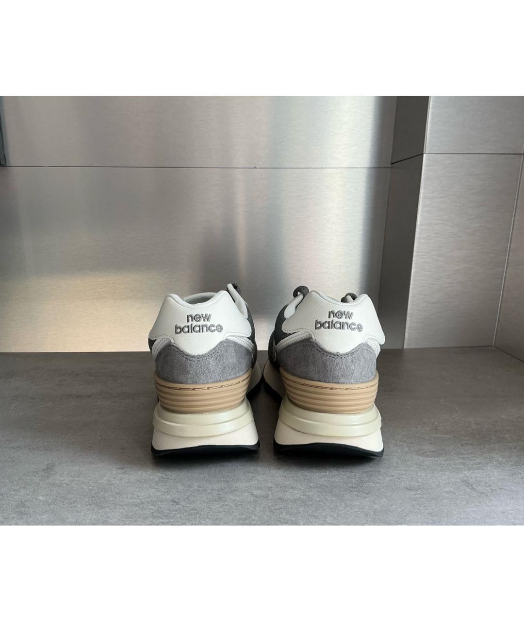 NEW BALANCE Серые замшевые кроссовки, фото 4