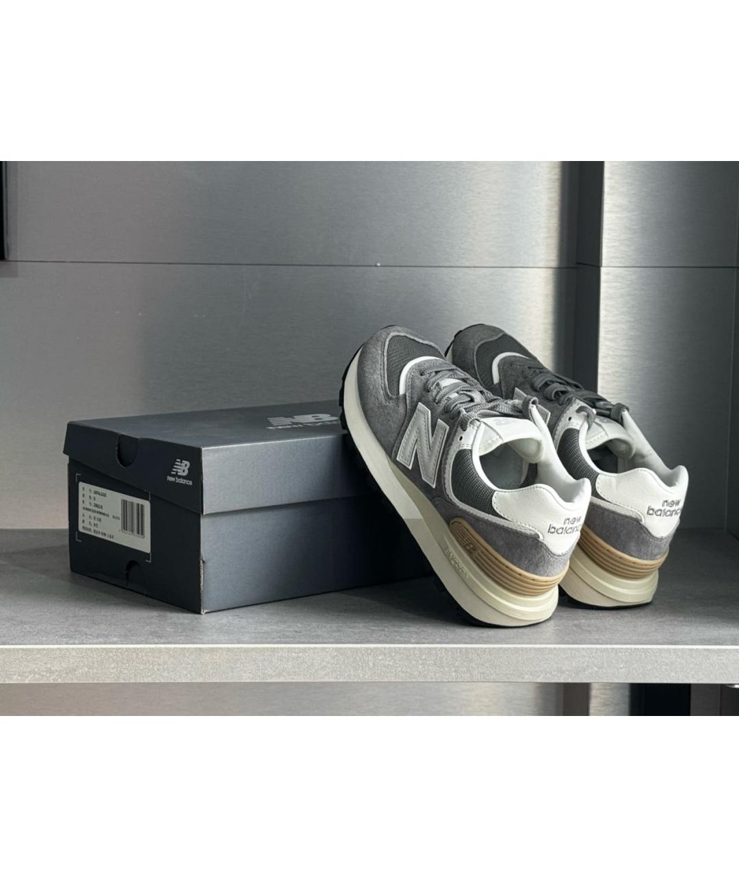 NEW BALANCE Серые замшевые кроссовки, фото 6