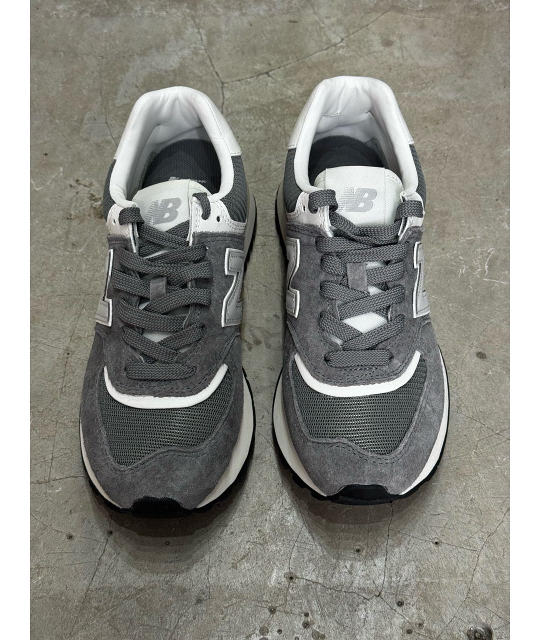 NEW BALANCE Серые замшевые кроссовки, фото 2