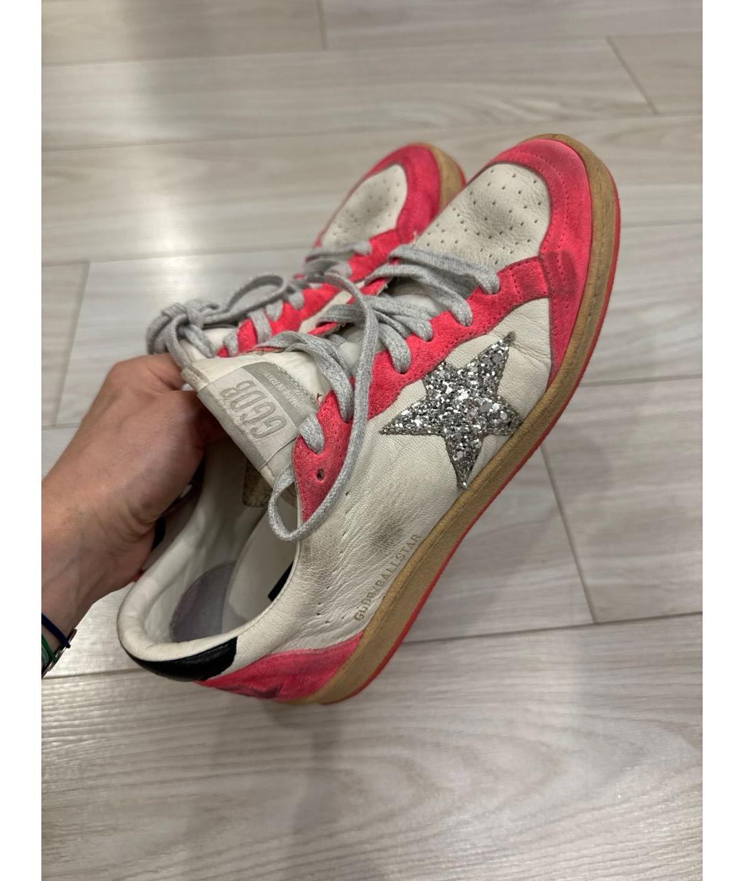 GOLDEN GOOSE DELUXE BRAND Розовые замшевые кеды, фото 5
