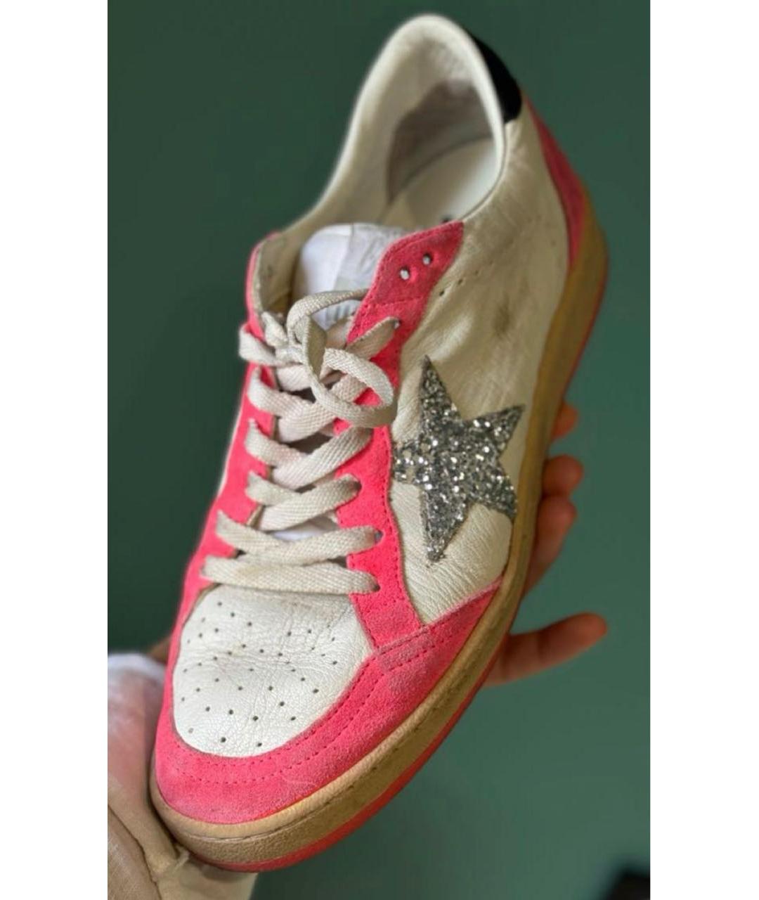 GOLDEN GOOSE DELUXE BRAND Розовые замшевые кеды, фото 2
