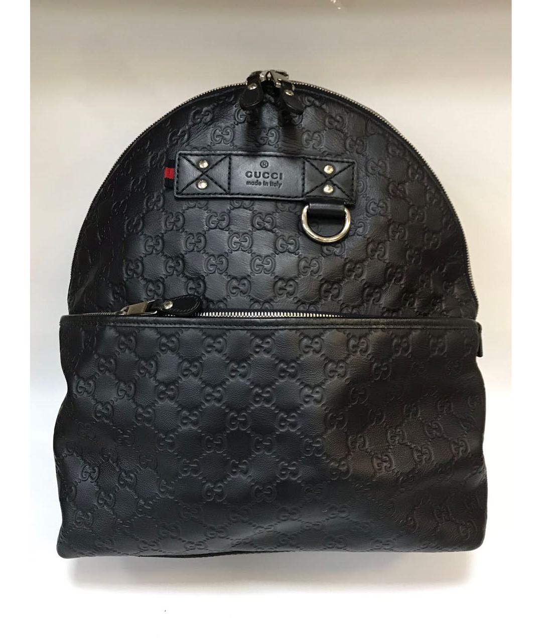 GUCCI Черный кожаный рюкзак, фото 9