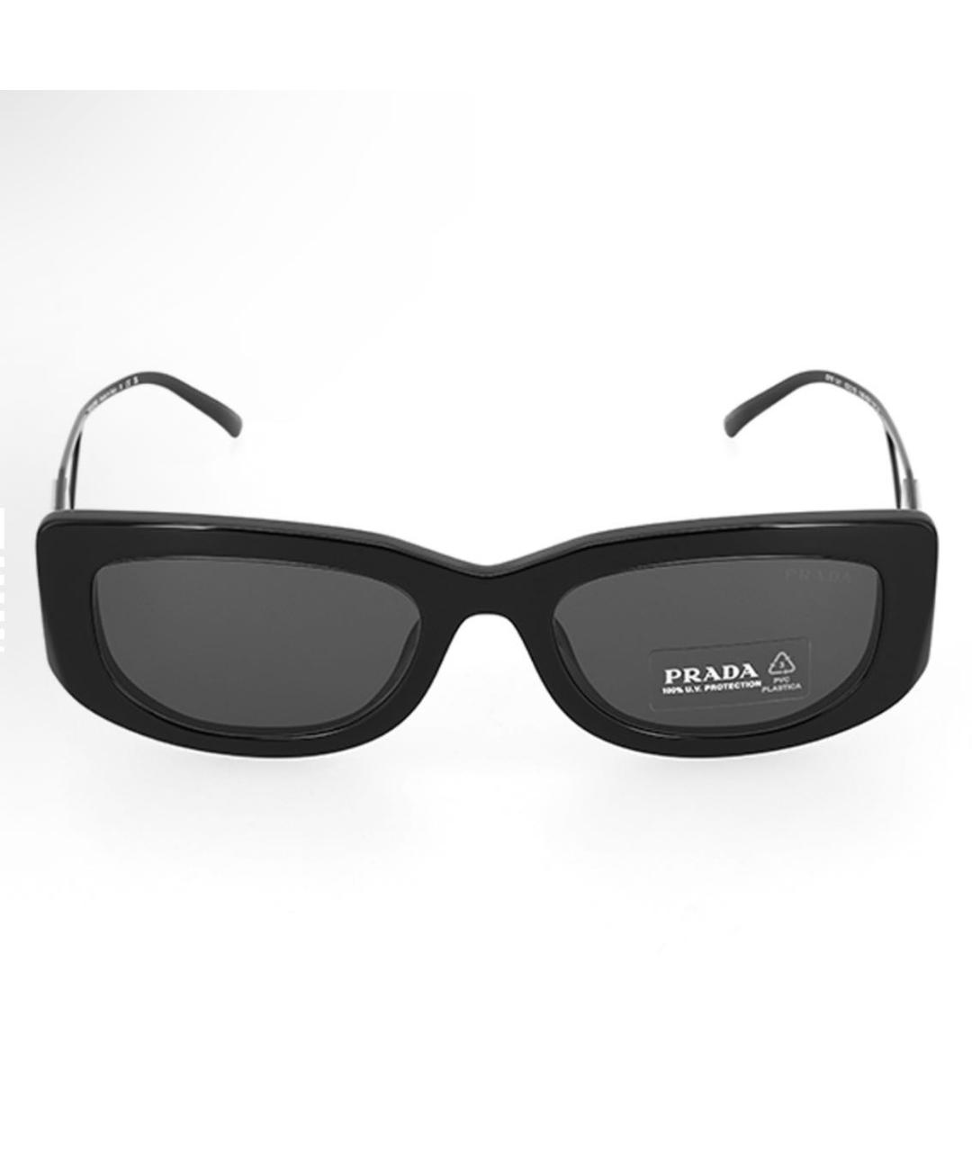 PRADA Черные пластиковые солнцезащитные очки, фото 5