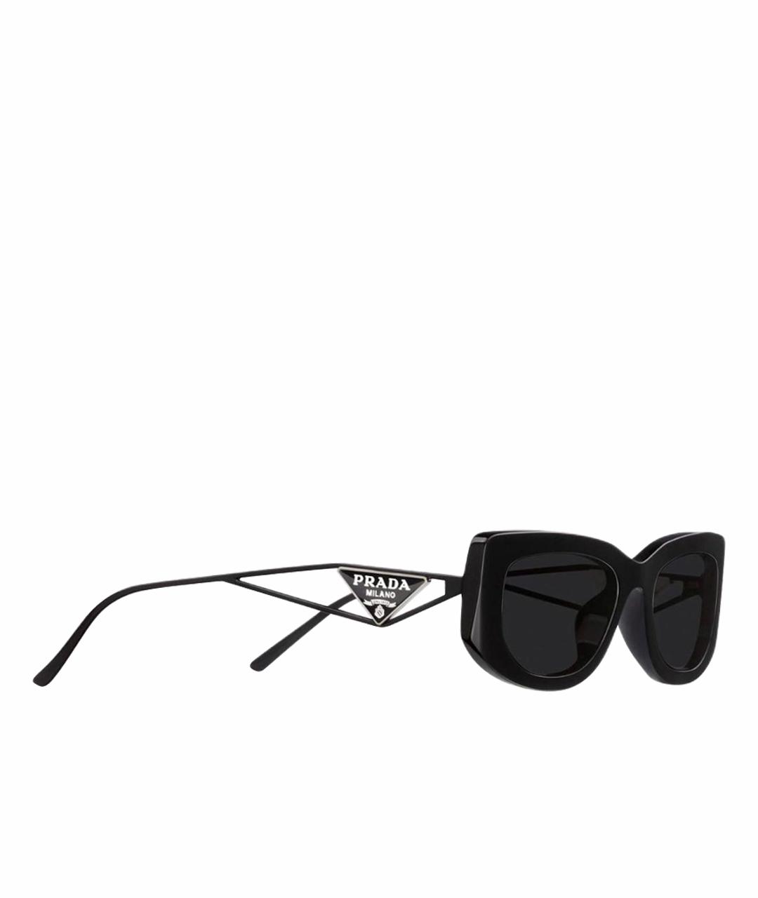 PRADA Черные металлические солнцезащитные очки, фото 1