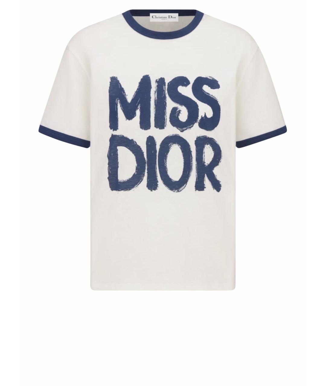 CHRISTIAN DIOR Белая хлопковая футболка, фото 1