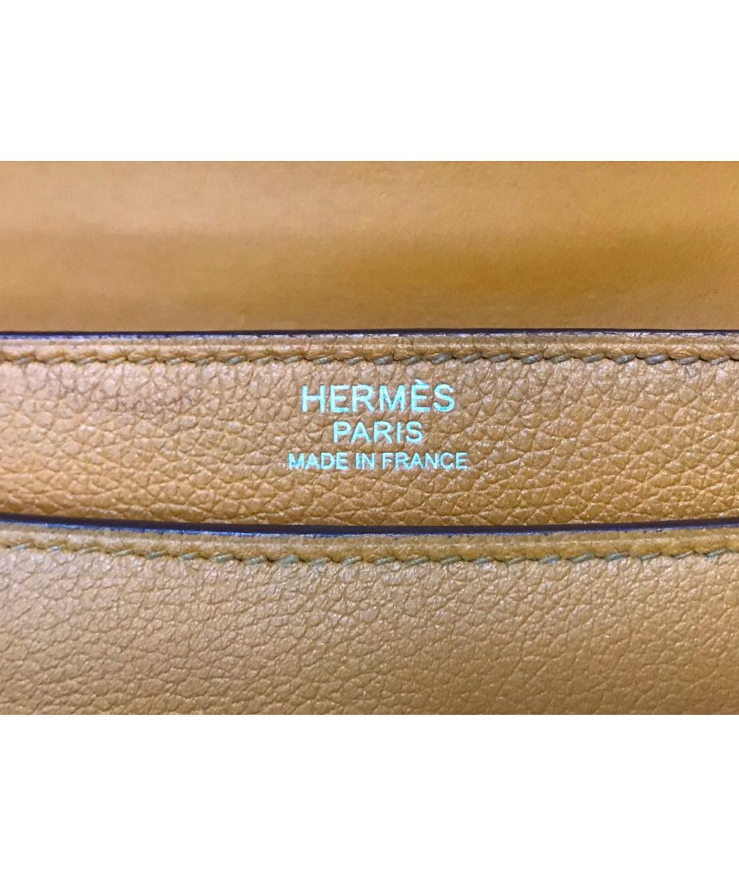 HERMES Оранжевая кожаная сумка через плечо, фото 8
