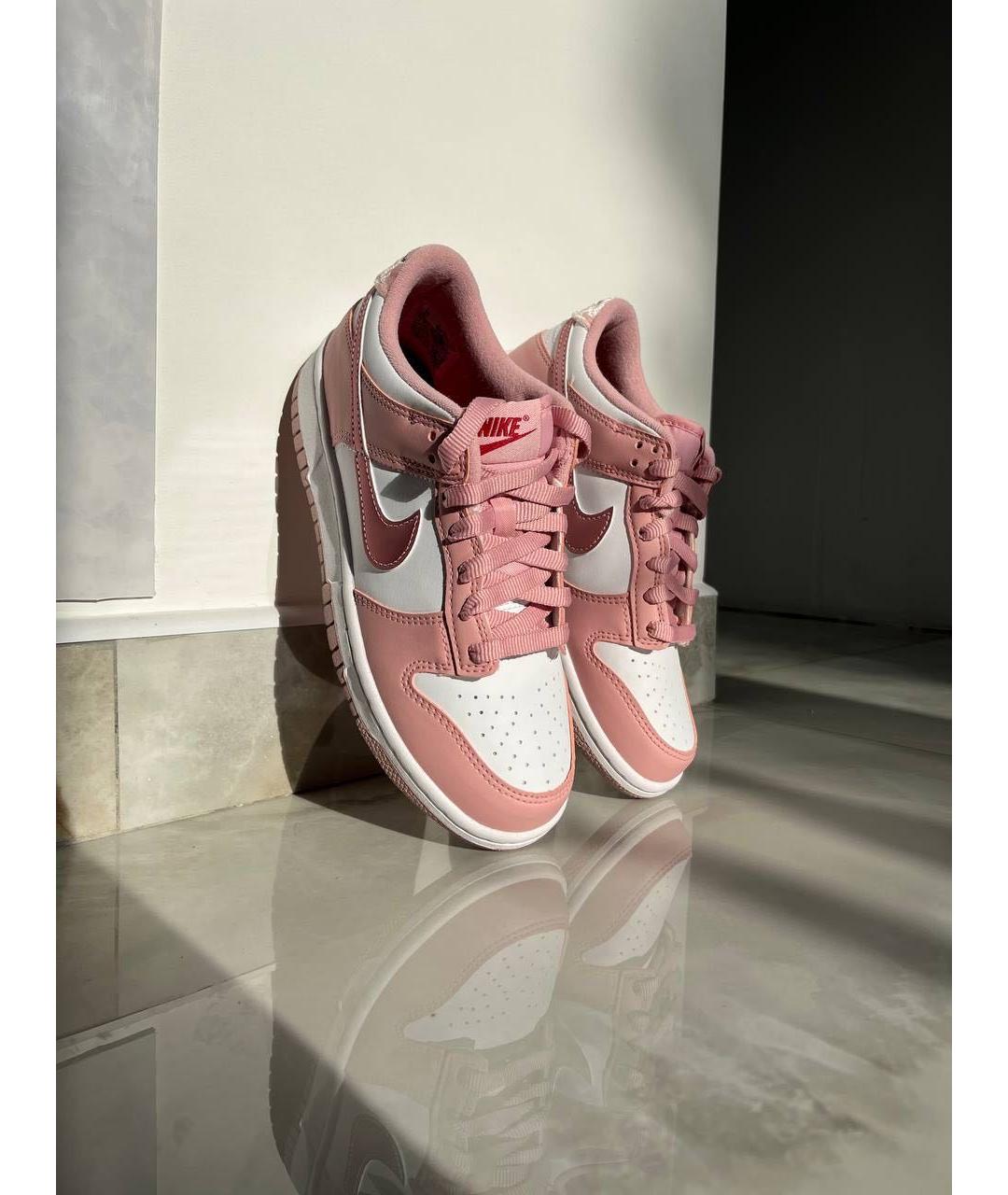 NIKE Розовые кожаные кроссовки, фото 3