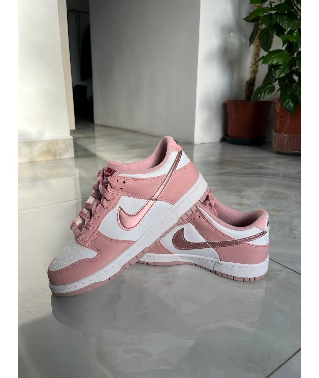 NIKE Розовые кожаные кроссовки, фото 8