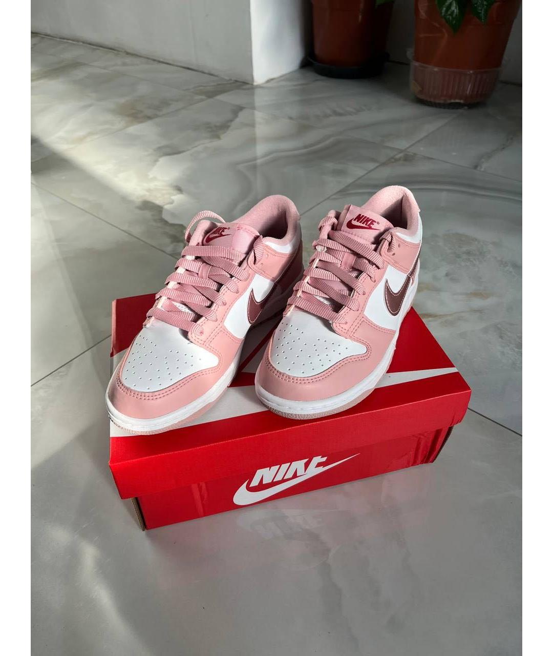NIKE Розовые кожаные кроссовки, фото 6