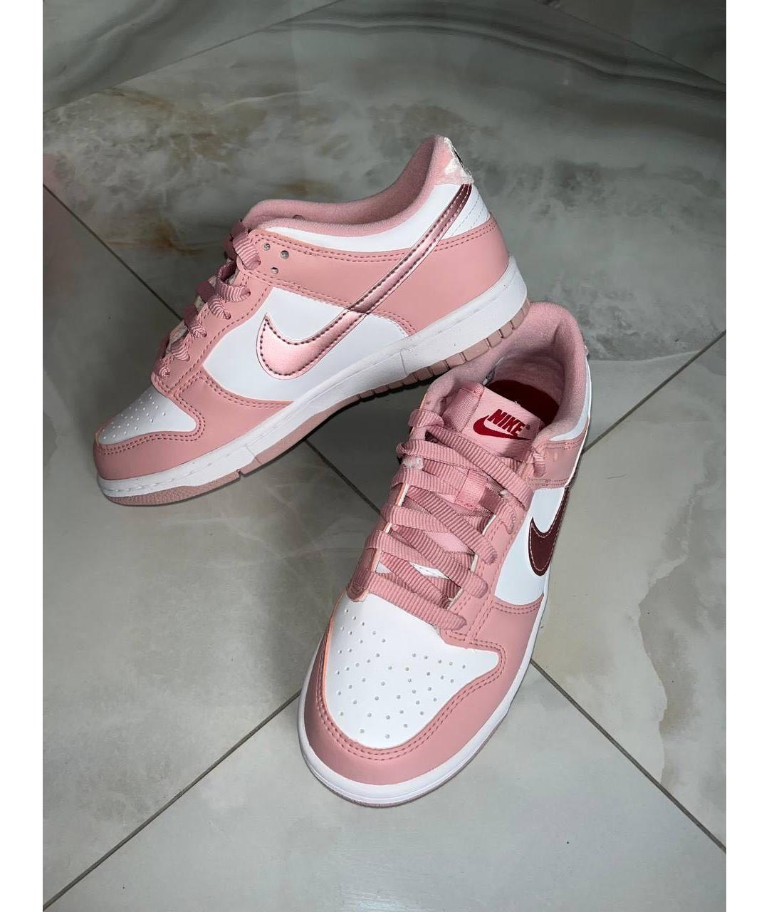 NIKE Розовые кожаные кроссовки, фото 4