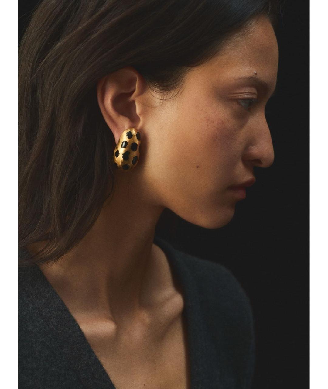 JACQUEMUS Золотые латунные серьги, фото 3