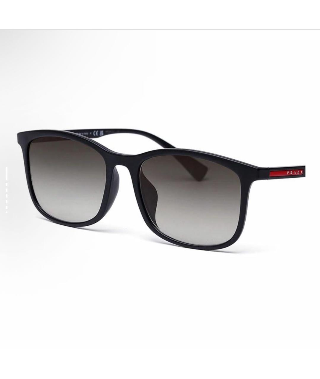 PRADA Черные пластиковые солнцезащитные очки, фото 5