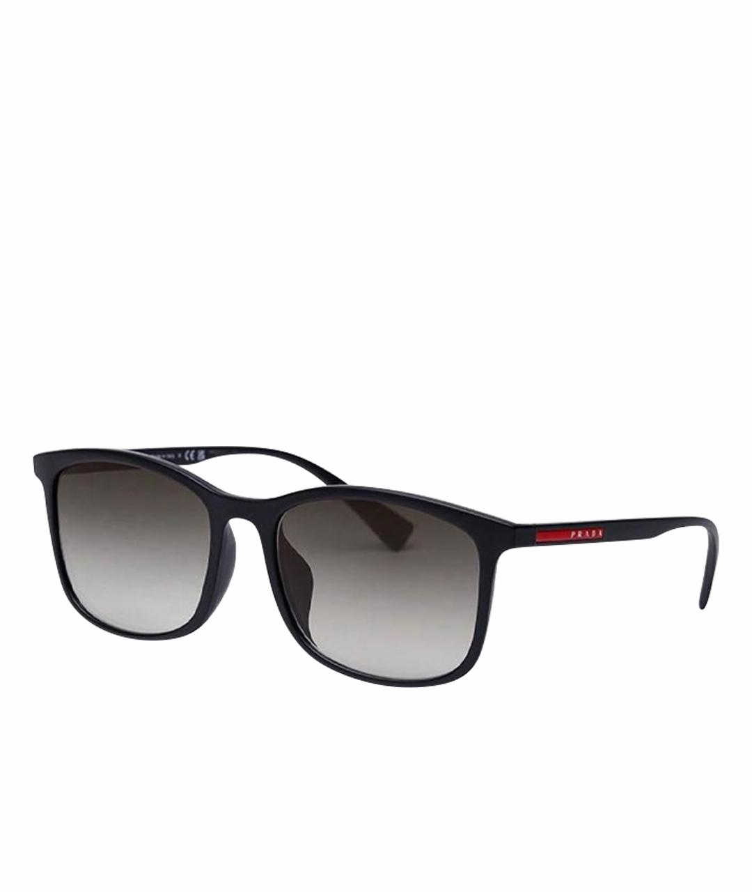 PRADA Черные пластиковые солнцезащитные очки, фото 1