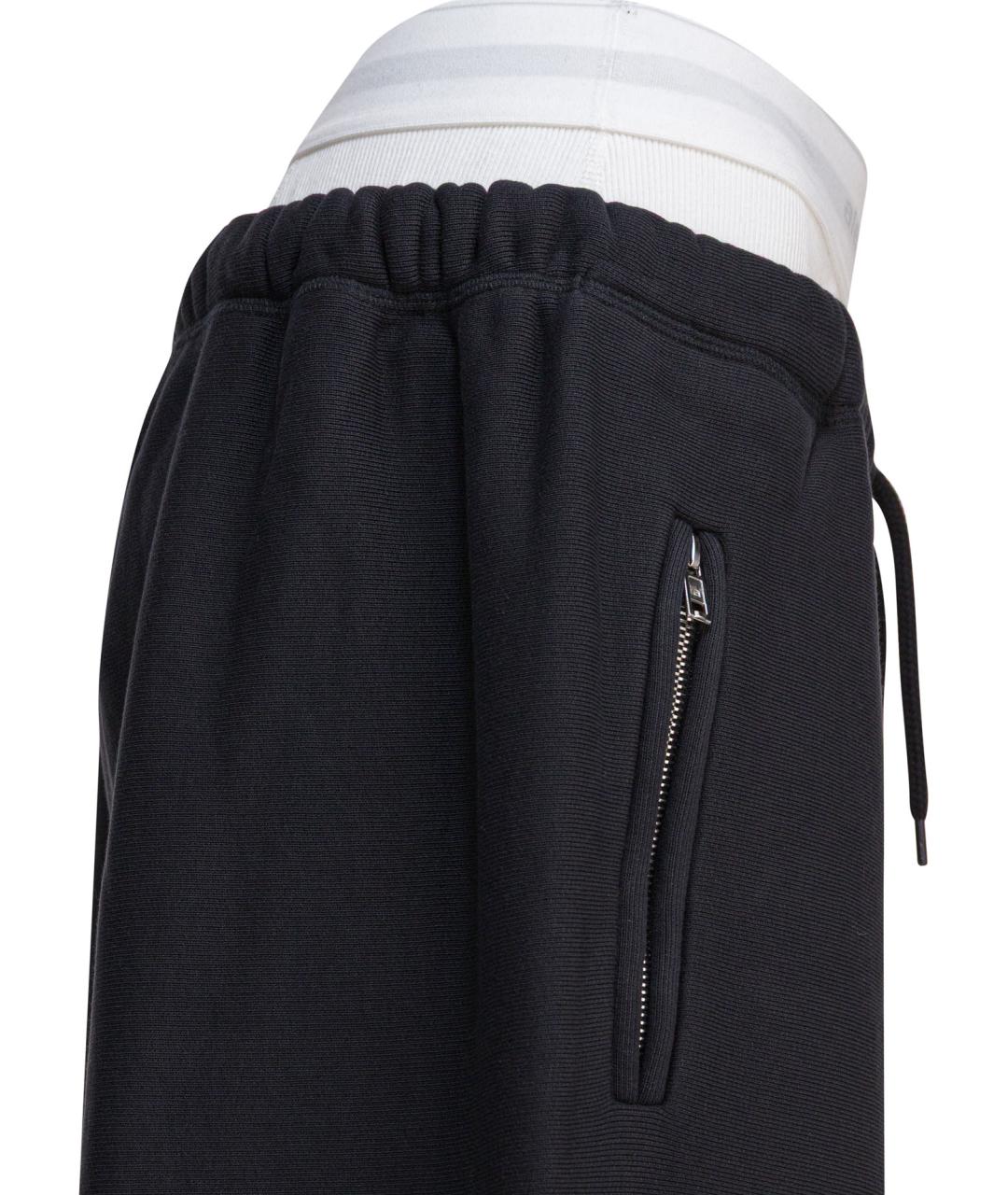 ALEXANDER WANG Черные хлопковые прямые брюки, фото 4