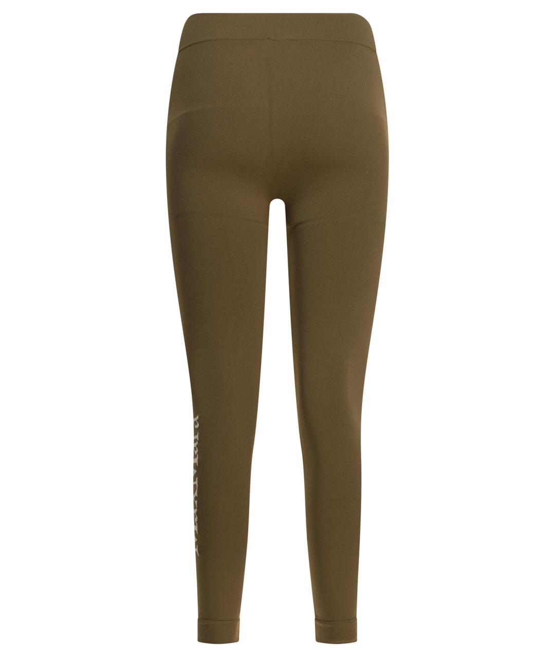 'S MAX MARA Коричневые полиамидовые леггинсы и велосипедки, фото 2