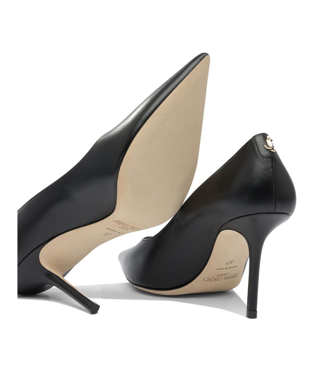 JIMMY CHOO Черные кожаные туфли, фото 5