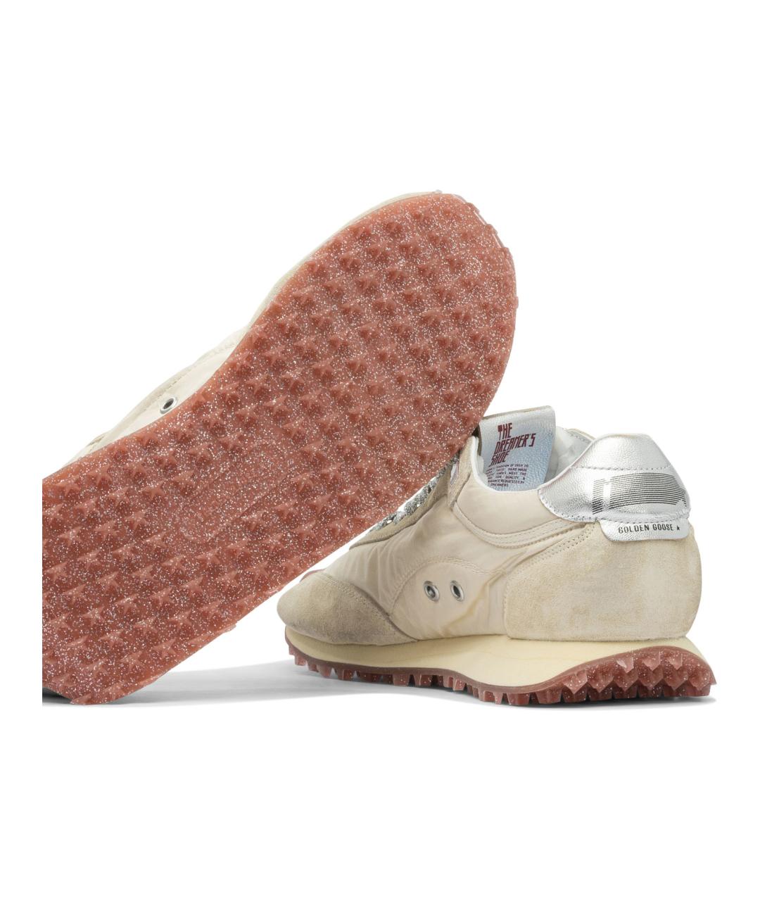 GOLDEN GOOSE DELUXE BRAND Бежевые синтетические низкие кроссовки / кеды, фото 5