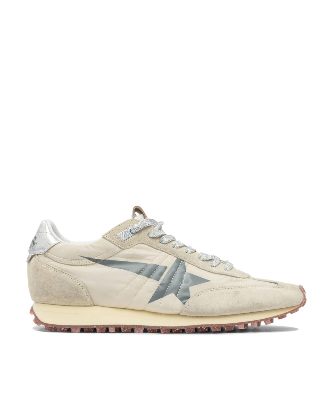 GOLDEN GOOSE DELUXE BRAND Бежевые синтетические низкие кроссовки / кеды, фото 1