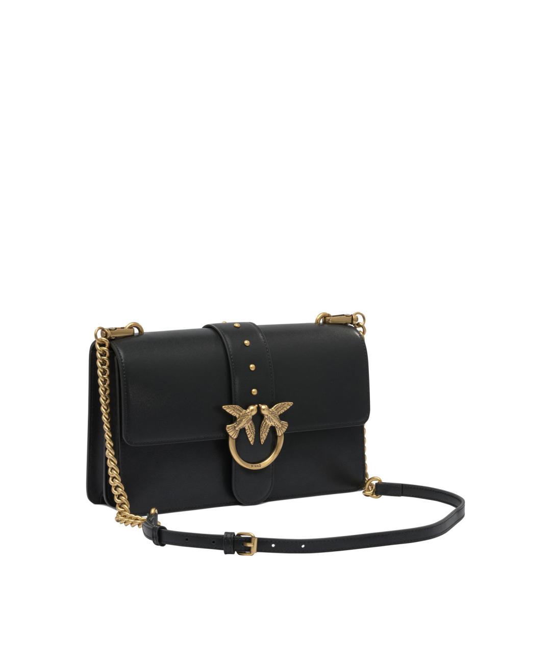 PINKO Черная кожаная сумка через плечо, фото 2