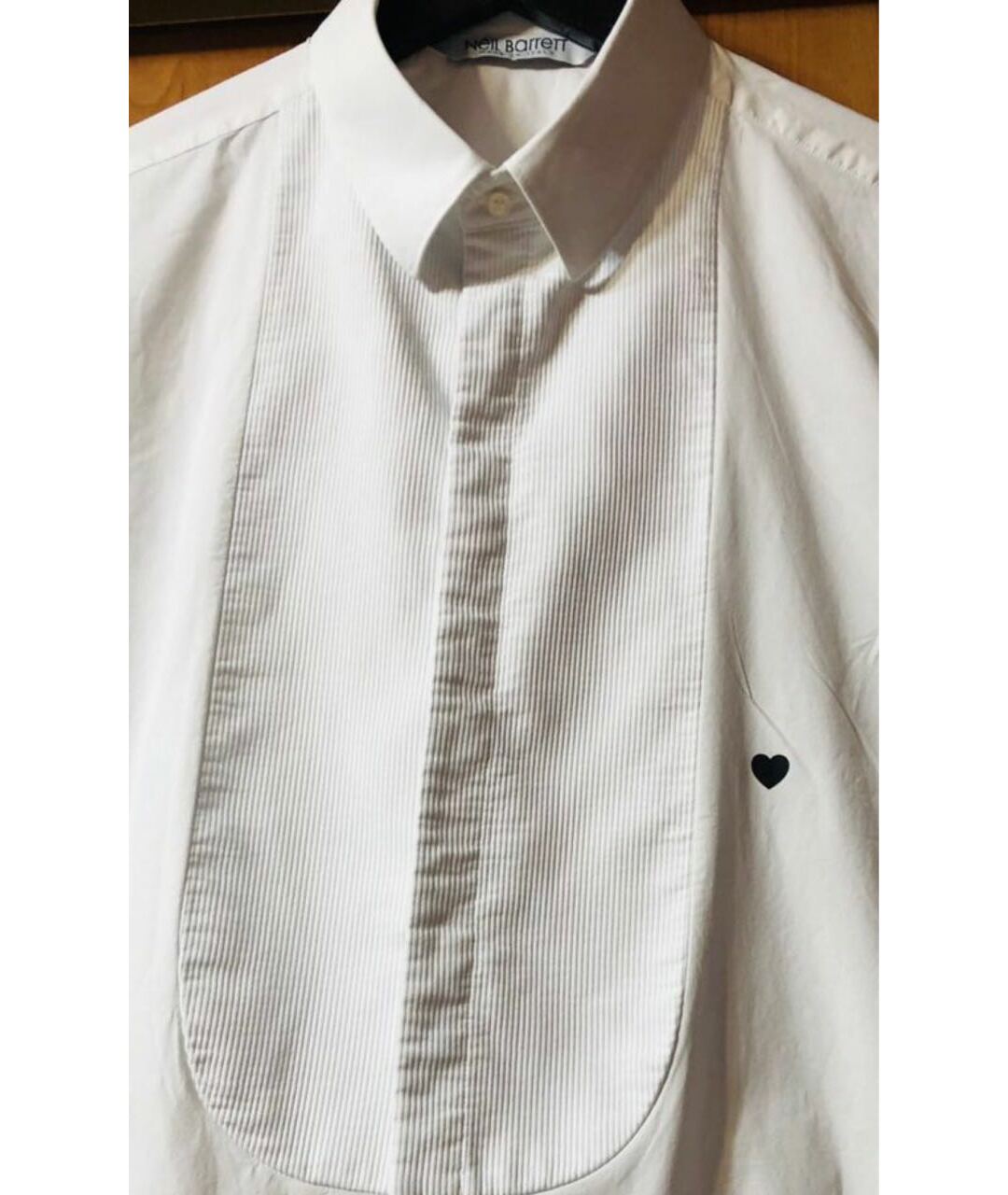 NEIL BARRETT Белая хлопковая кэжуал рубашка, фото 2