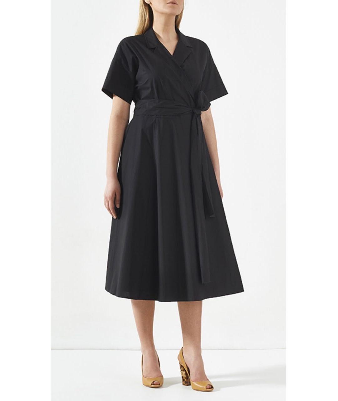 ESCADA Черное хлопковое повседневное платье, фото 2