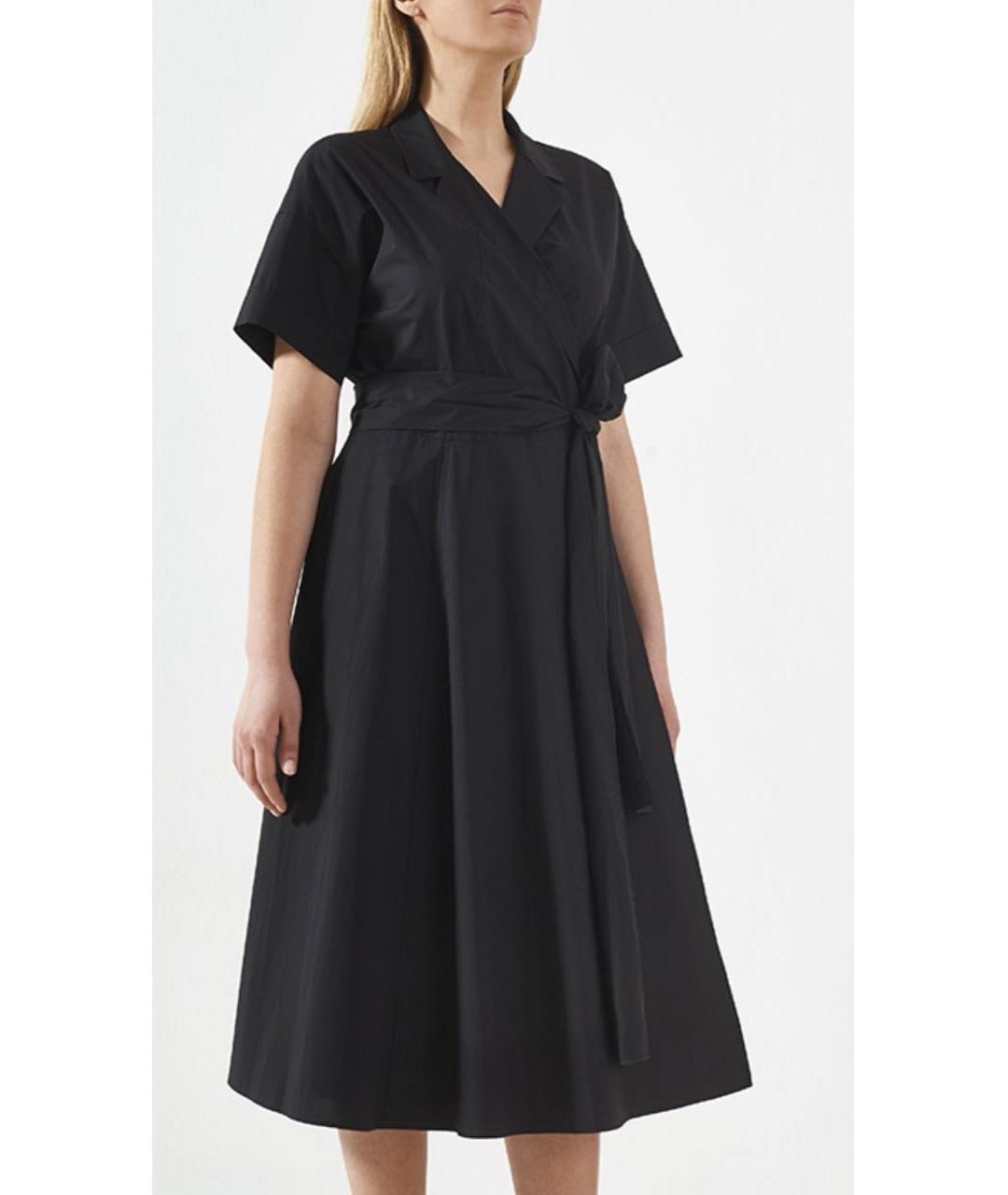 ESCADA Черное хлопковое повседневное платье, фото 3