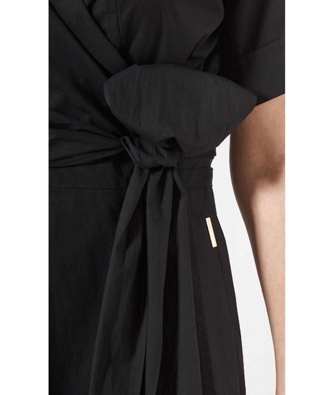 ESCADA Черное хлопковое повседневное платье, фото 4