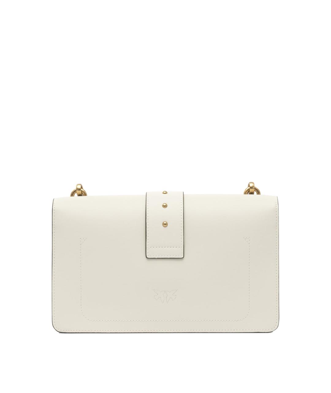 PINKO Белая кожаная сумка через плечо, фото 3