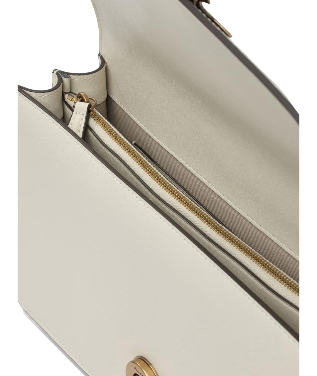 PINKO Белая кожаная сумка через плечо, фото 5