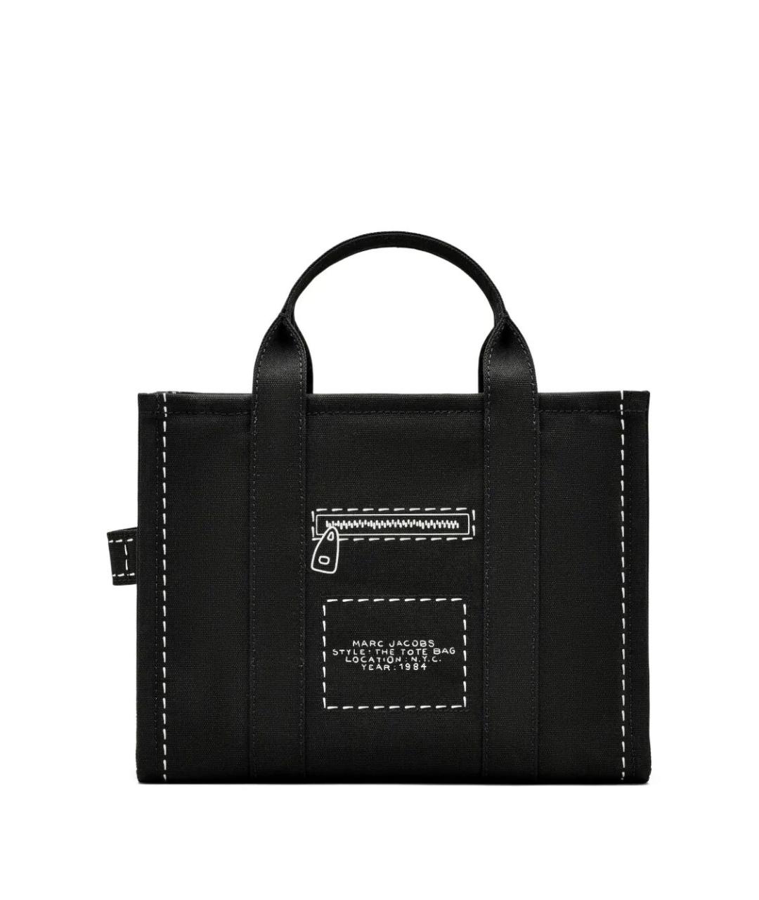 MARC JACOBS Черная хлопковая сумка тоут, фото 2