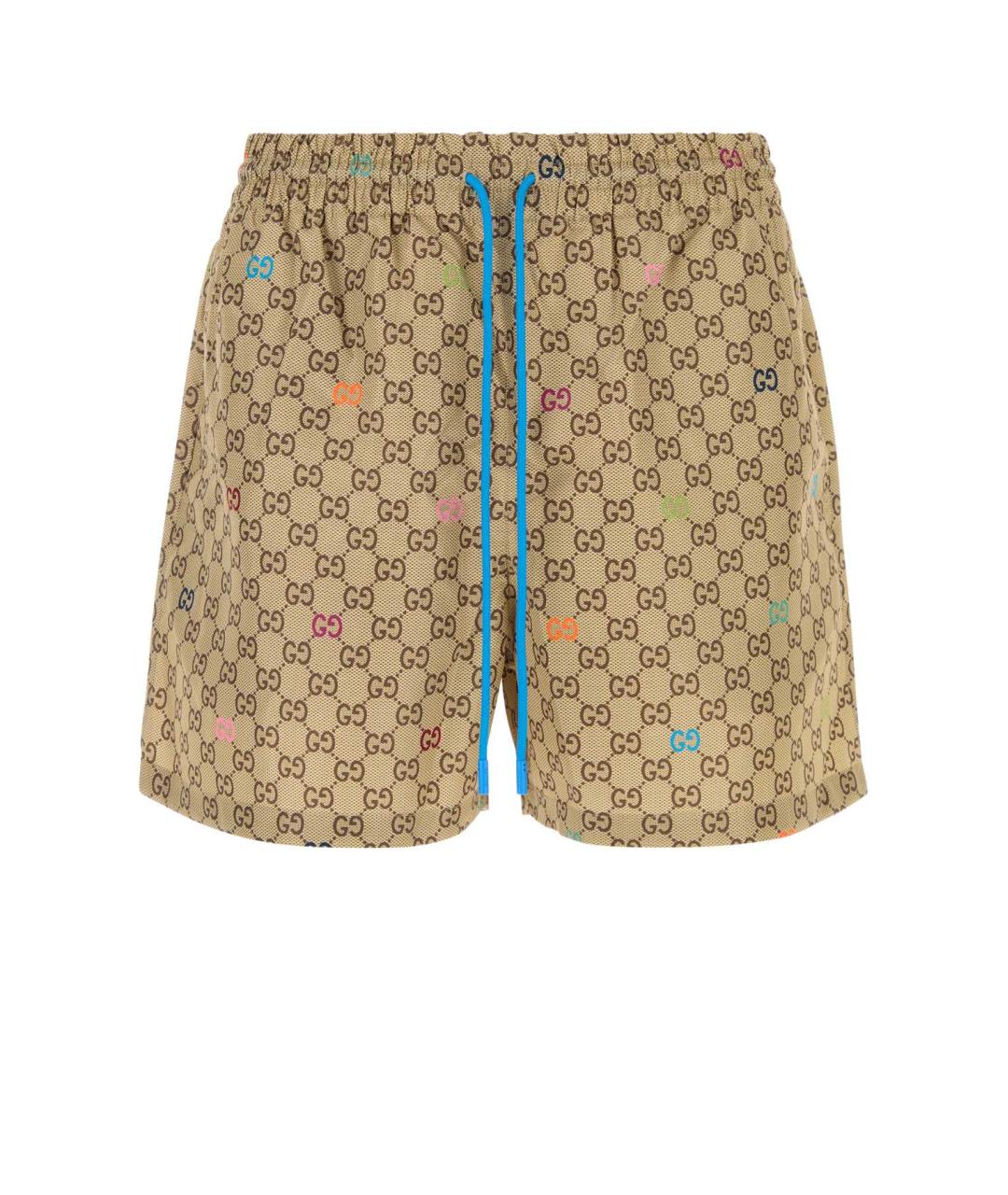GUCCI Бежевые полиэстеровые шорты, фото 1