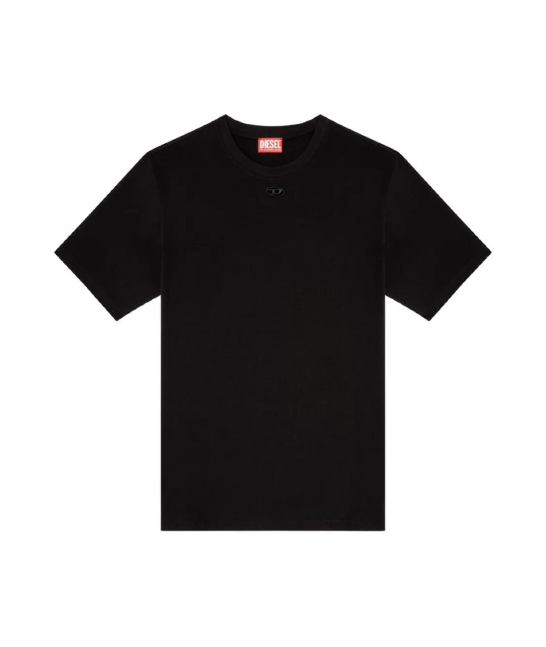 DIESEL Черная хлопковая футболка, фото 1