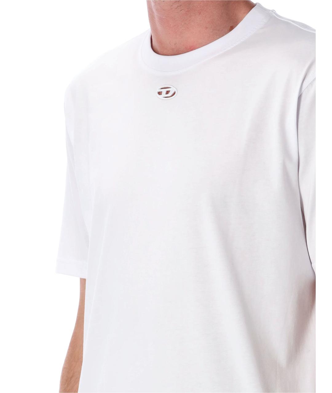 DIESEL Белая хлопковая футболка, фото 3