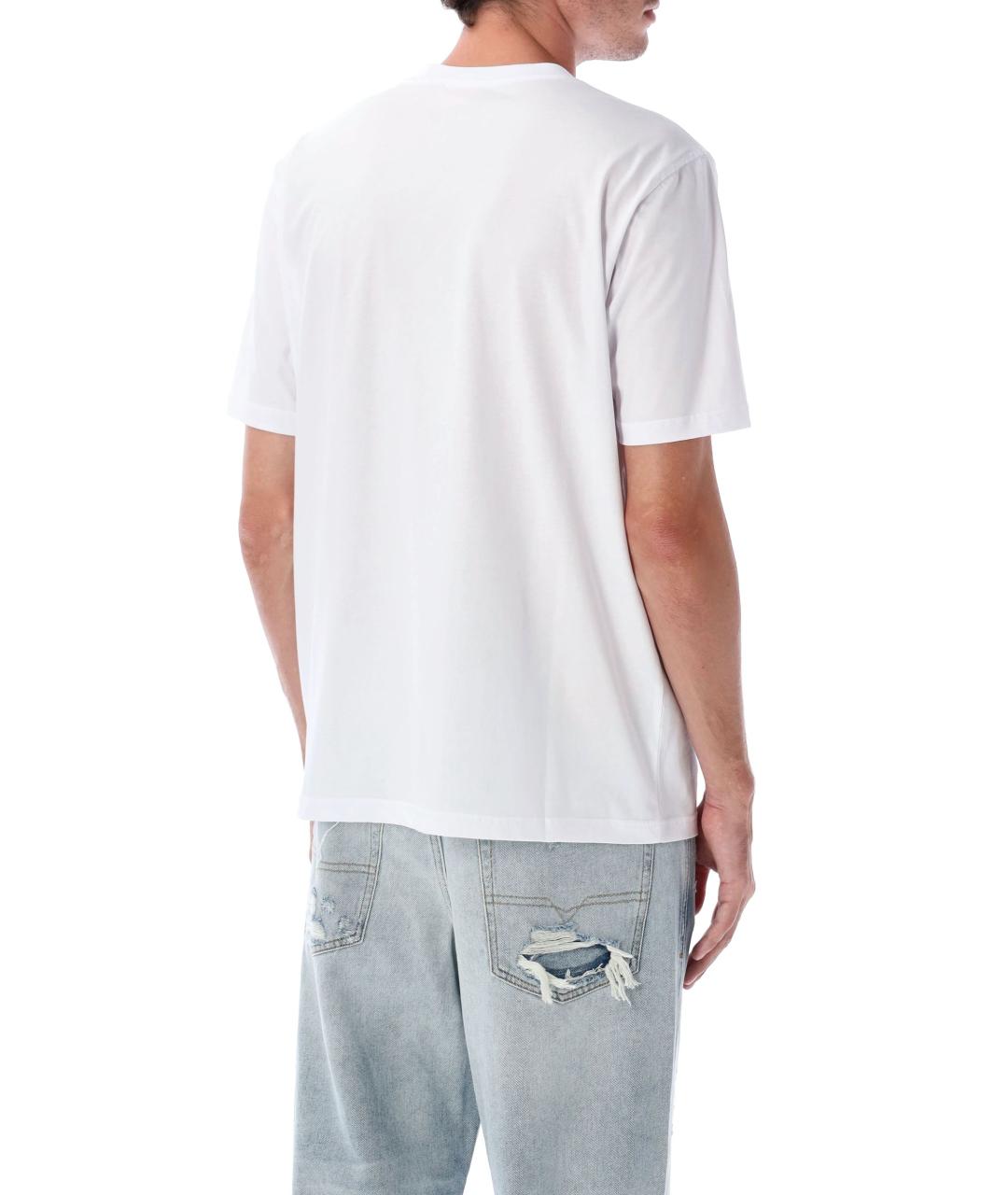 DIESEL Белая хлопковая футболка, фото 2