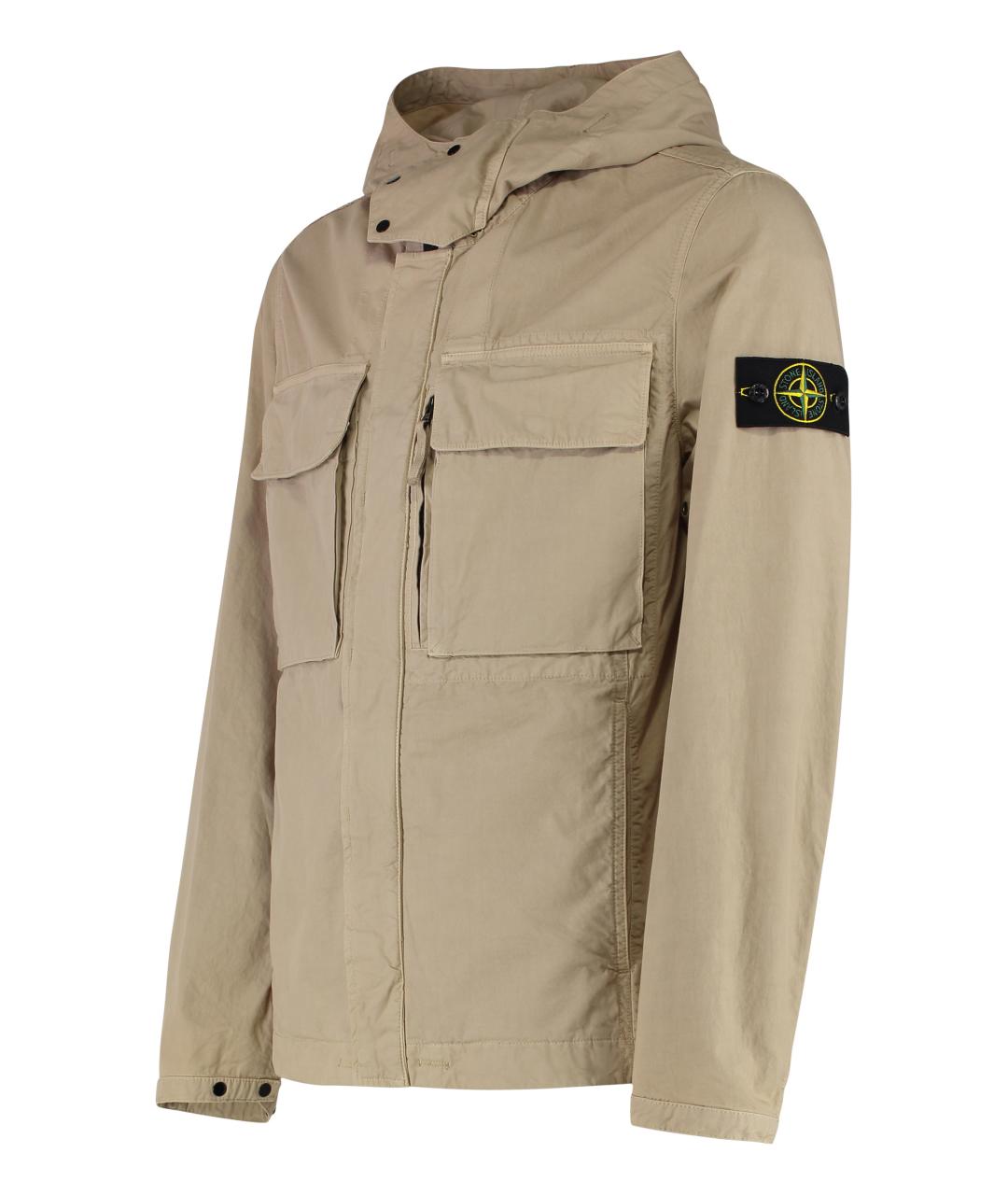 STONE ISLAND Бежевая хлопковая куртка, фото 2