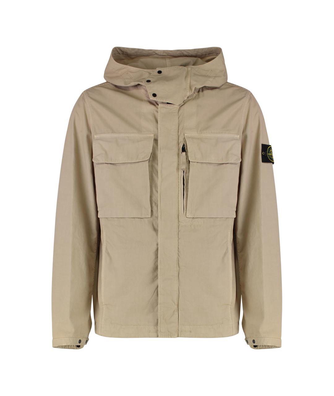STONE ISLAND Бежевая хлопковая куртка, фото 1