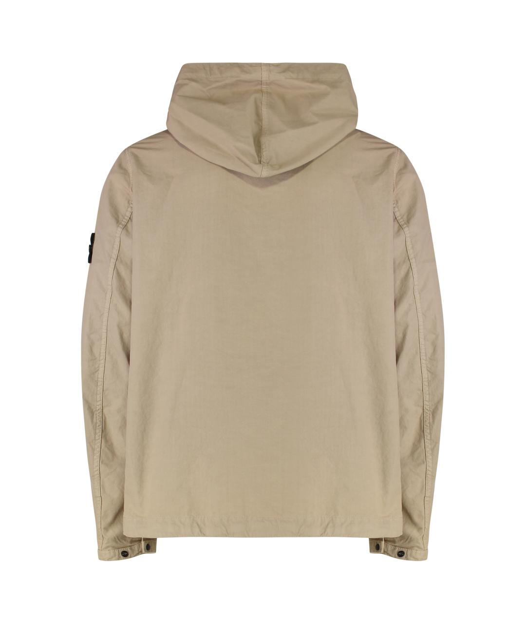 STONE ISLAND Бежевая хлопковая куртка, фото 3