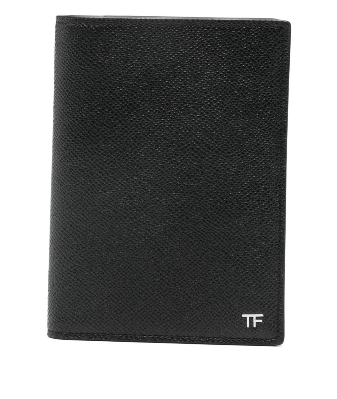 TOM FORD Черный кожаный кошелек, фото 1