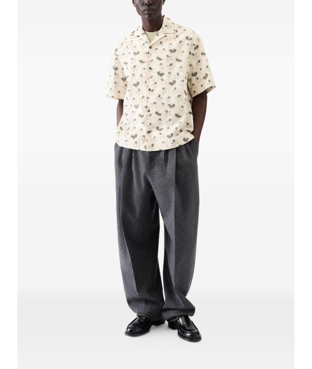 JACQUEMUS Бежевая хлопковая кэжуал рубашка, фото 2