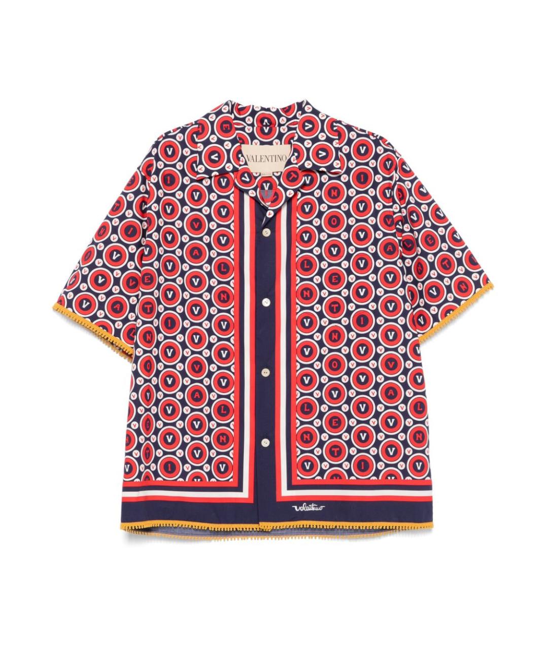 VALENTINO Красная хлопковая кэжуал рубашка, фото 1