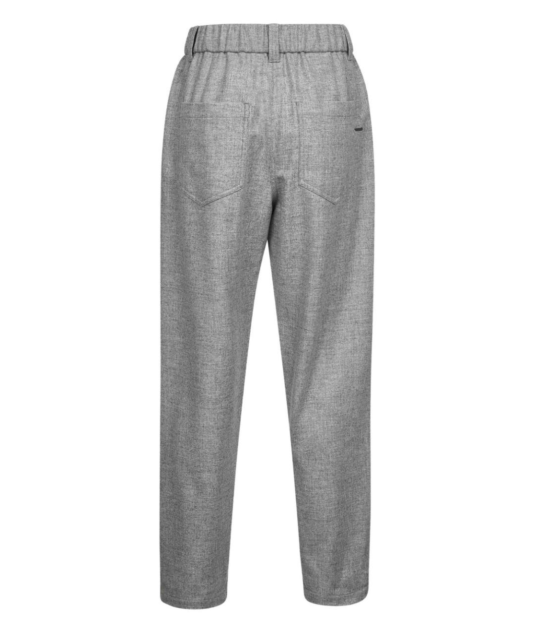 BRUNELLO CUCINELLI Серые прямые брюки, фото 2