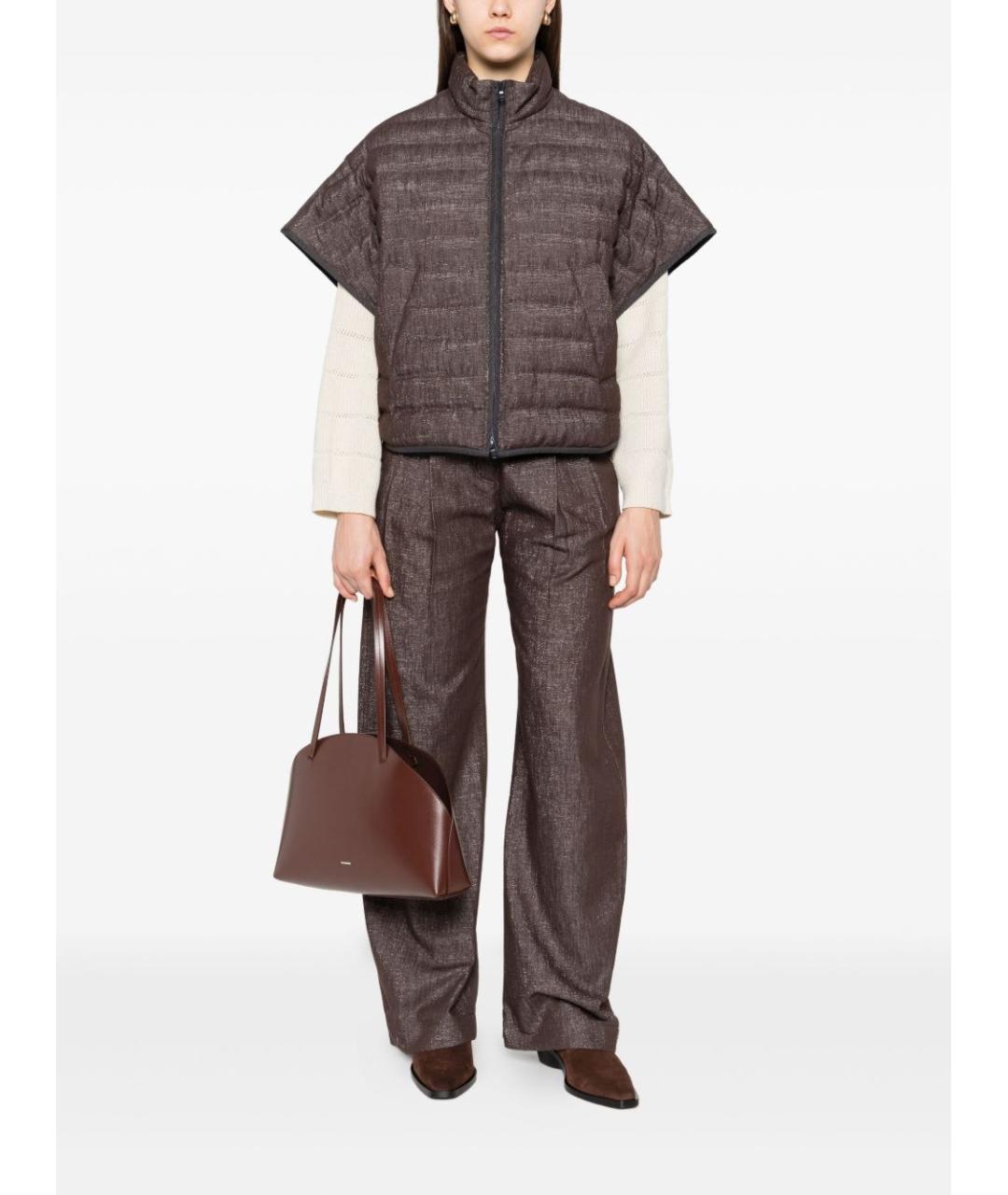 BRUNELLO CUCINELLI Коричневая деним куртка, фото 4