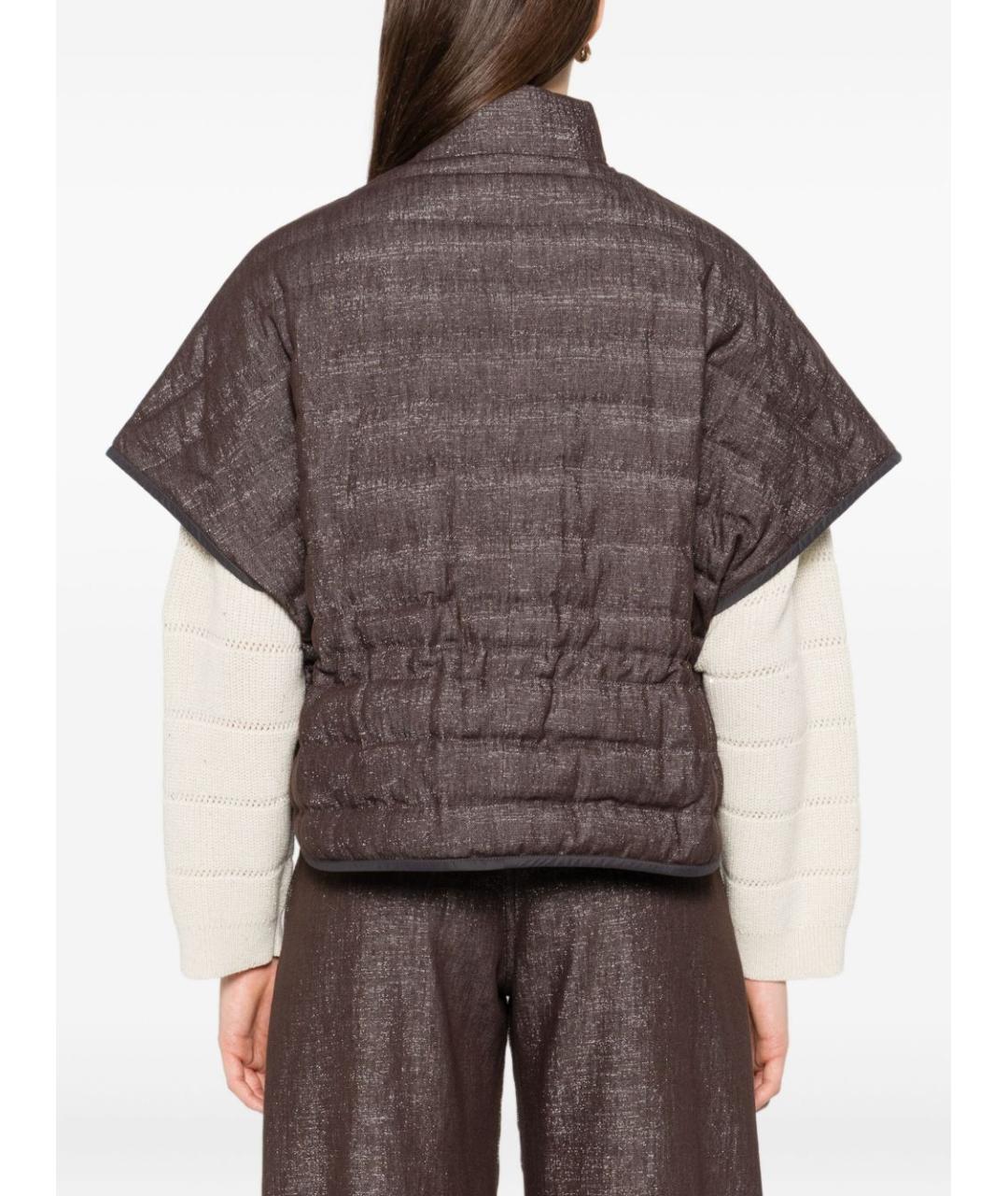 BRUNELLO CUCINELLI Коричневая деним куртка, фото 3